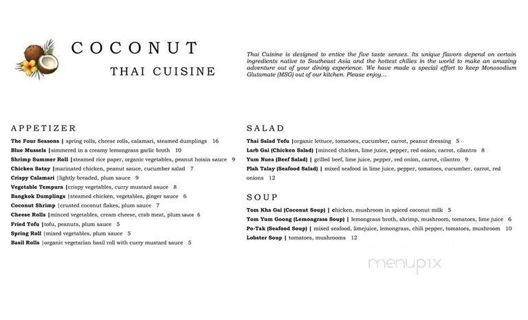 Coconut Thai Cuisine - Statesboro, GA