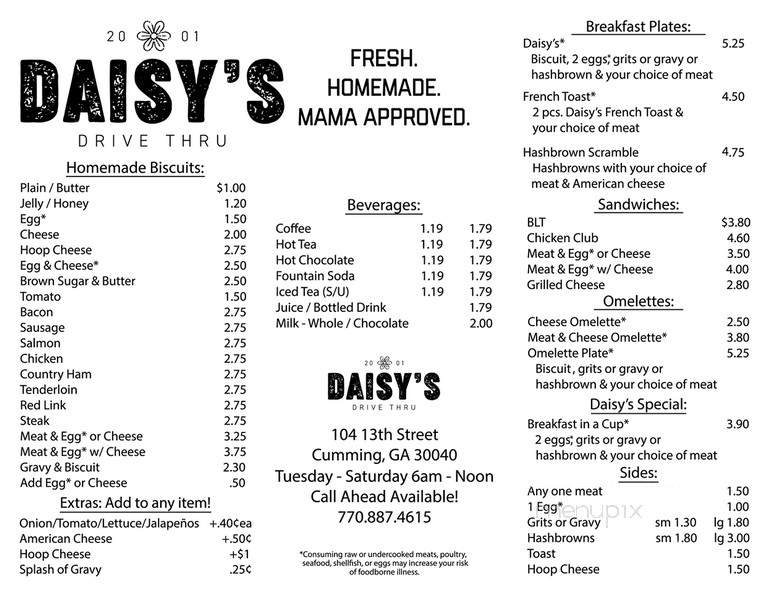 Daisy's Drive Thru - Cumming, GA