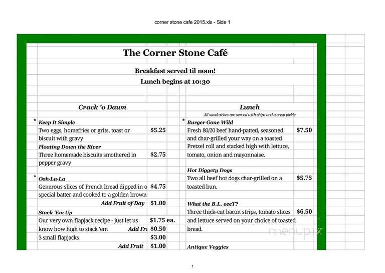 Corner Stone Cafe - Ellijay, GA