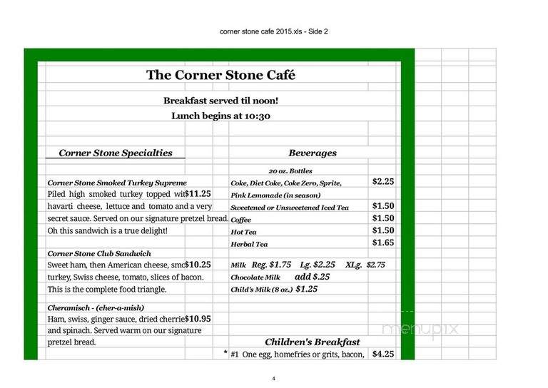 Corner Stone Cafe - Ellijay, GA