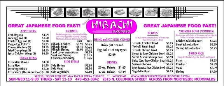 Hibachi Express - Milledgeville, GA