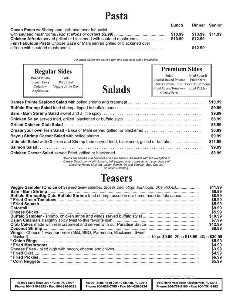 Junior's Seafood Restaurant & Grill - Callahan, FL