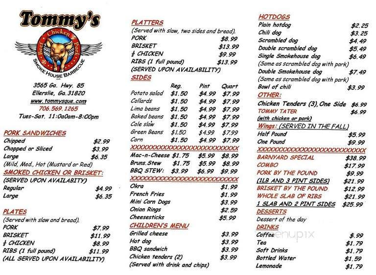 Tommy's Smoke House BBQ - Ellerslie, GA