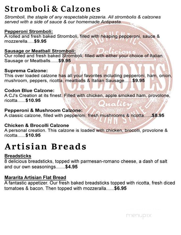 CJ's Pizzeria - WASHINGTON, GA