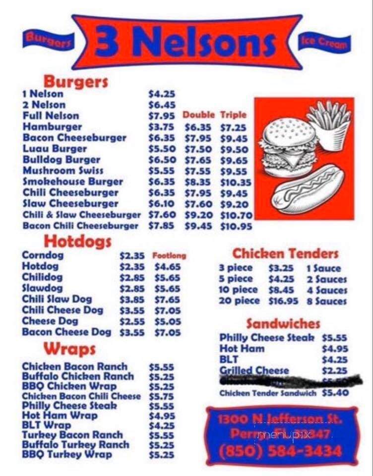 3 Nelson's Burgers & Wraps - Quitman, GA