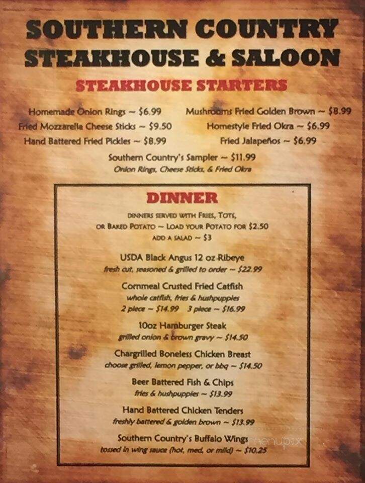 Southern Country Steakhouse - Senoia, GA