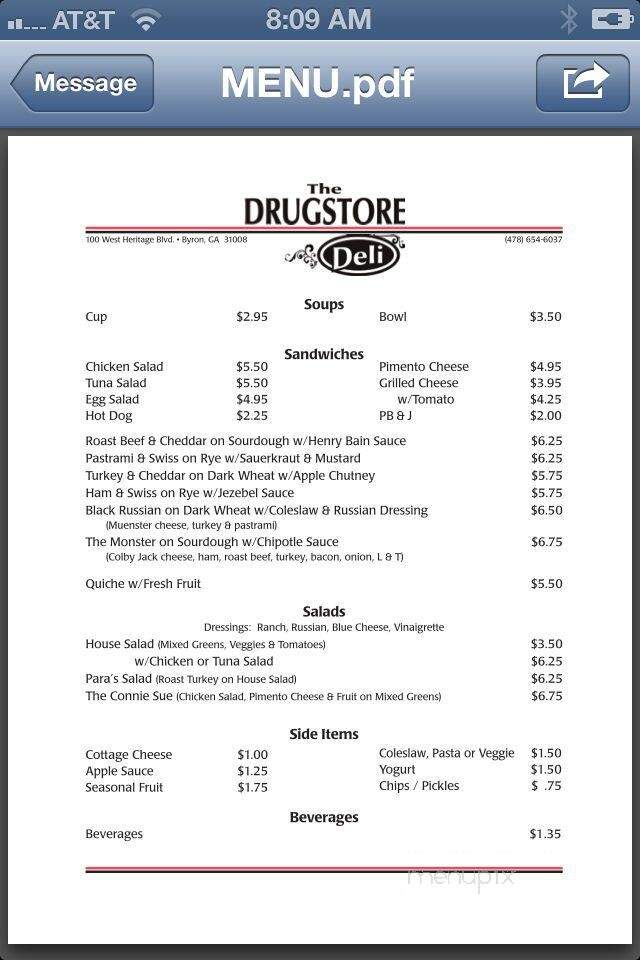 The Drugstore Deli - Byron, GA