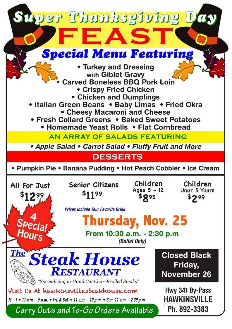 Steakhouse Restaurant - Hawkinsville, GA