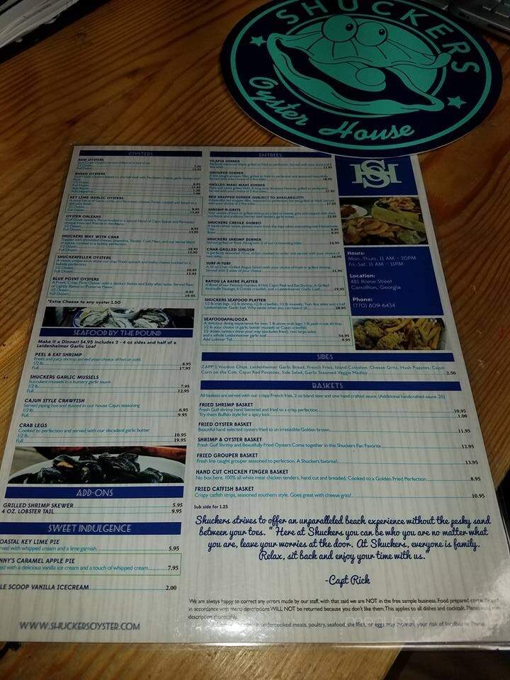 Shuckers Oyster House - Carrollton, GA