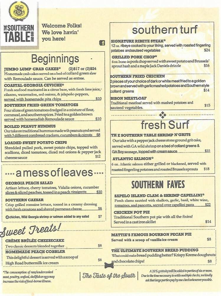 Southern Table and Bar - Brunswick, GA