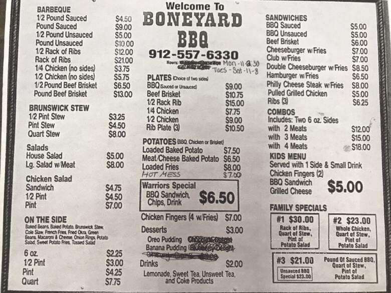 Boneyard BBQ - Reidsville, GA