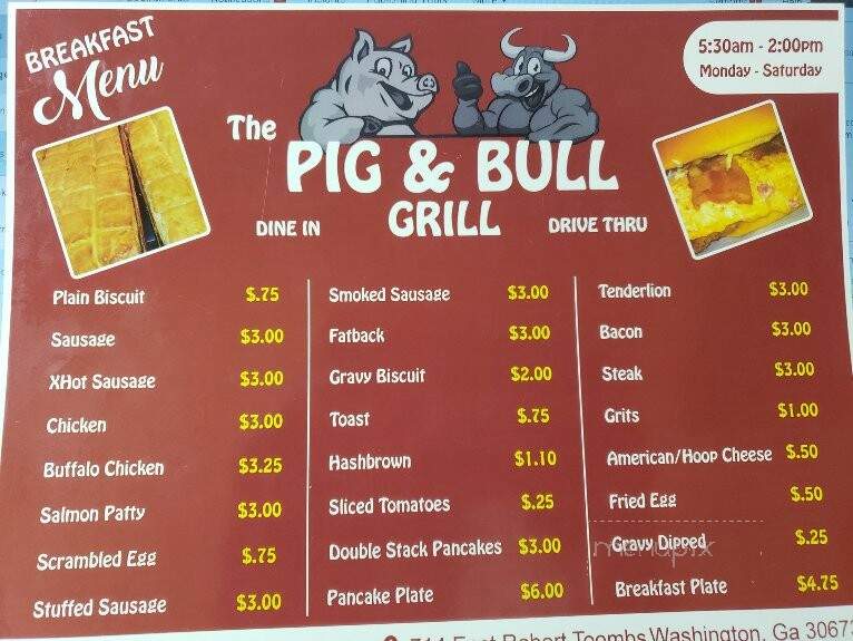 The Pig & Bull Grill - Washington, GA