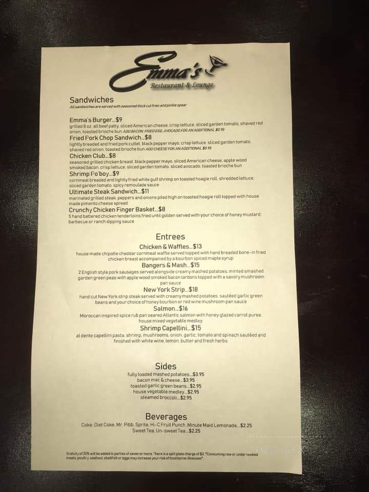 Emma's Restaurant & Lounge - Statesboro, GA