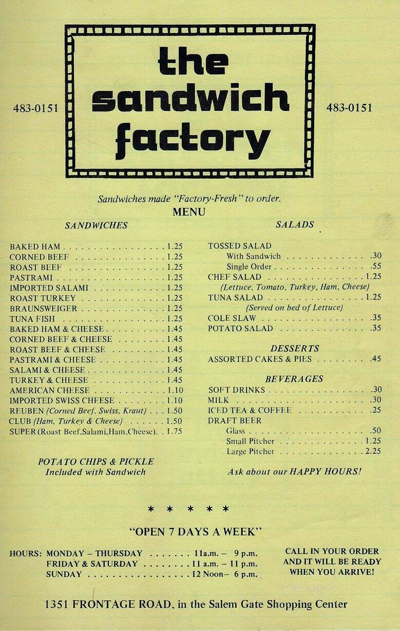 Sandwich Factory - Conyers, GA