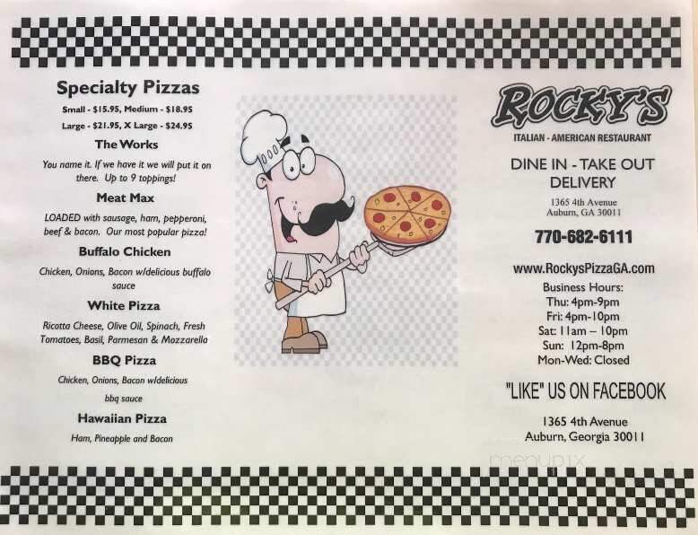 Rocky's Pizza - Auburn, GA