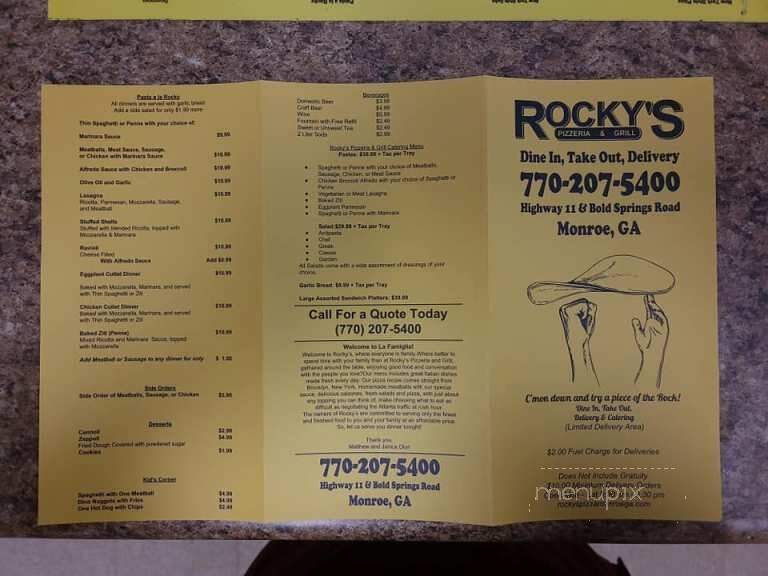 Rockys Pizzeria & Grill - Monroe, GA