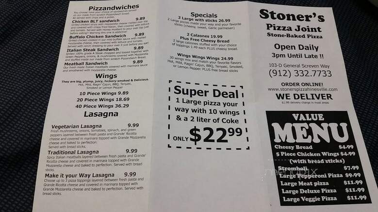 Stoner's Pizza Joint - Hinesville, GA