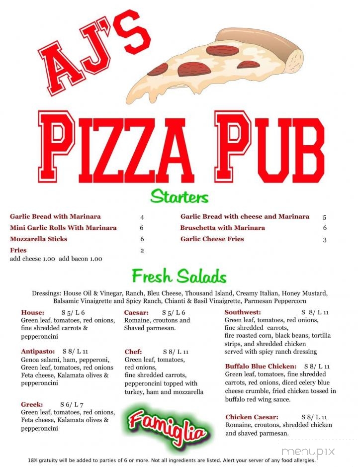 AJ's Pizza Pub - Cornelia, GA