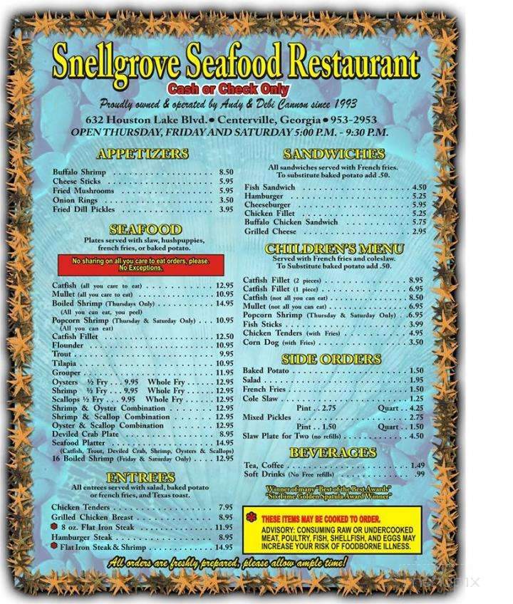 Snellgrove Seafood - Centerville, GA