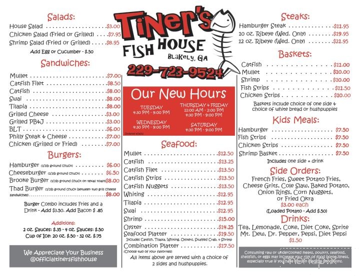 Tiner's Fish House - Blakely, GA