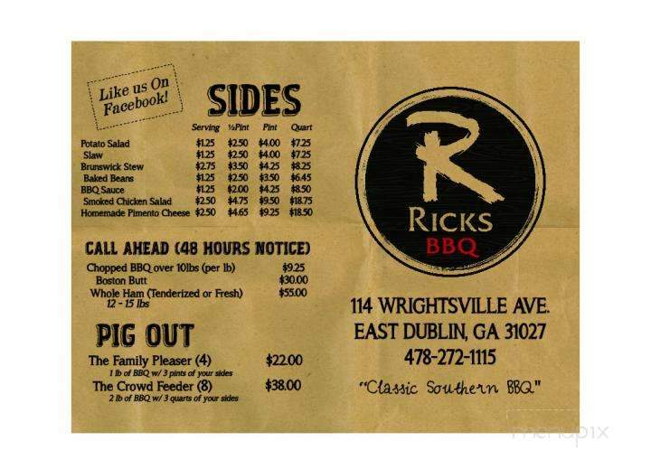 Ricks BBQ - East Dublin, GA