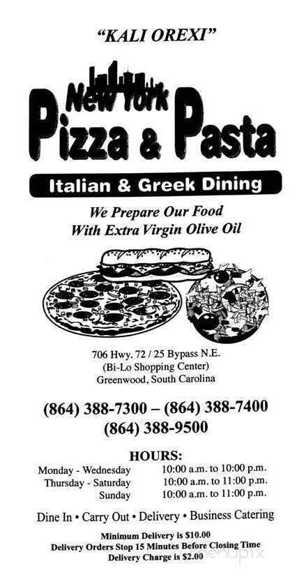 New York Pizza & Pasta - Greenwood, SC